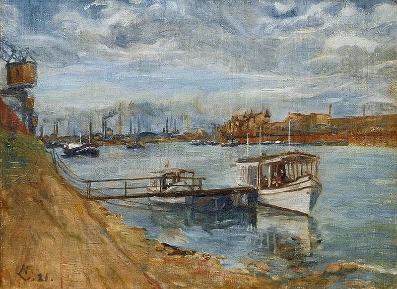 Leopold von Kalckreuth - Al fiume Elba